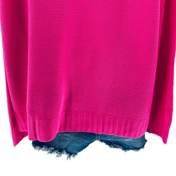 Pomander Place |  Slone Hot Pink Barbiecore Oversized Cardigan Sweater Size XS - Picture 9 of 14